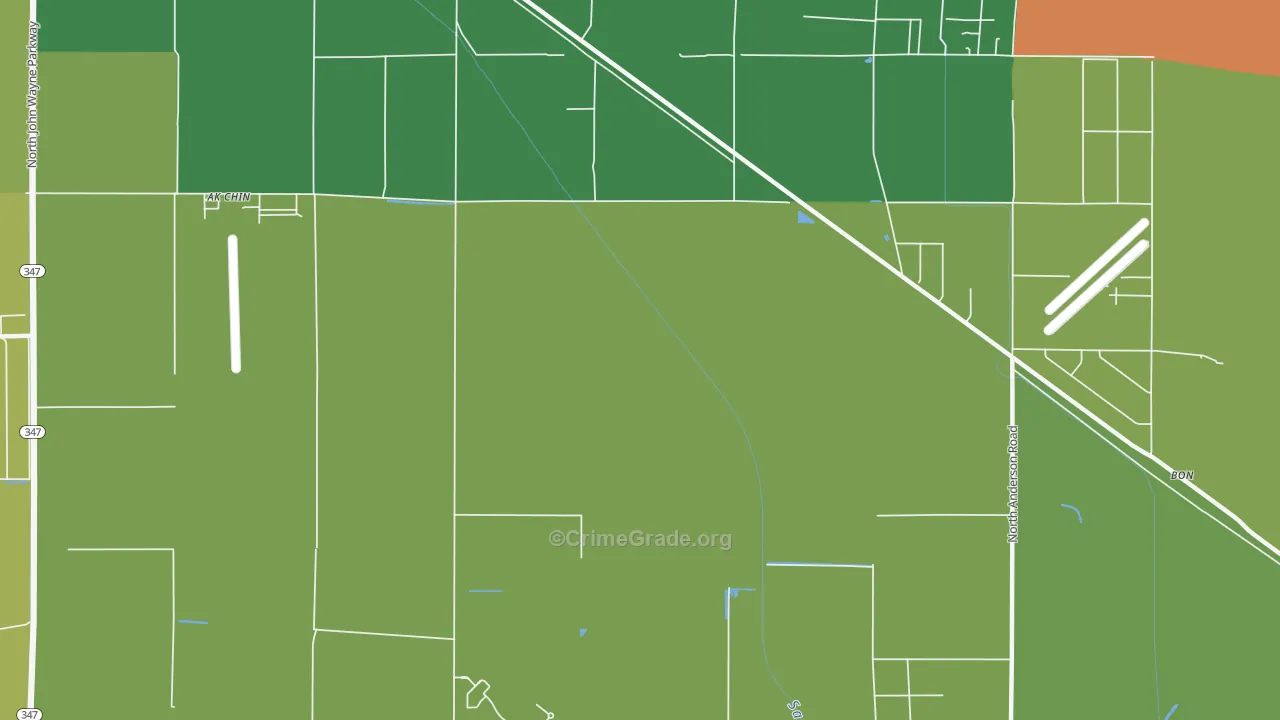 85239, AZ Map of Vehicle Theft Rates