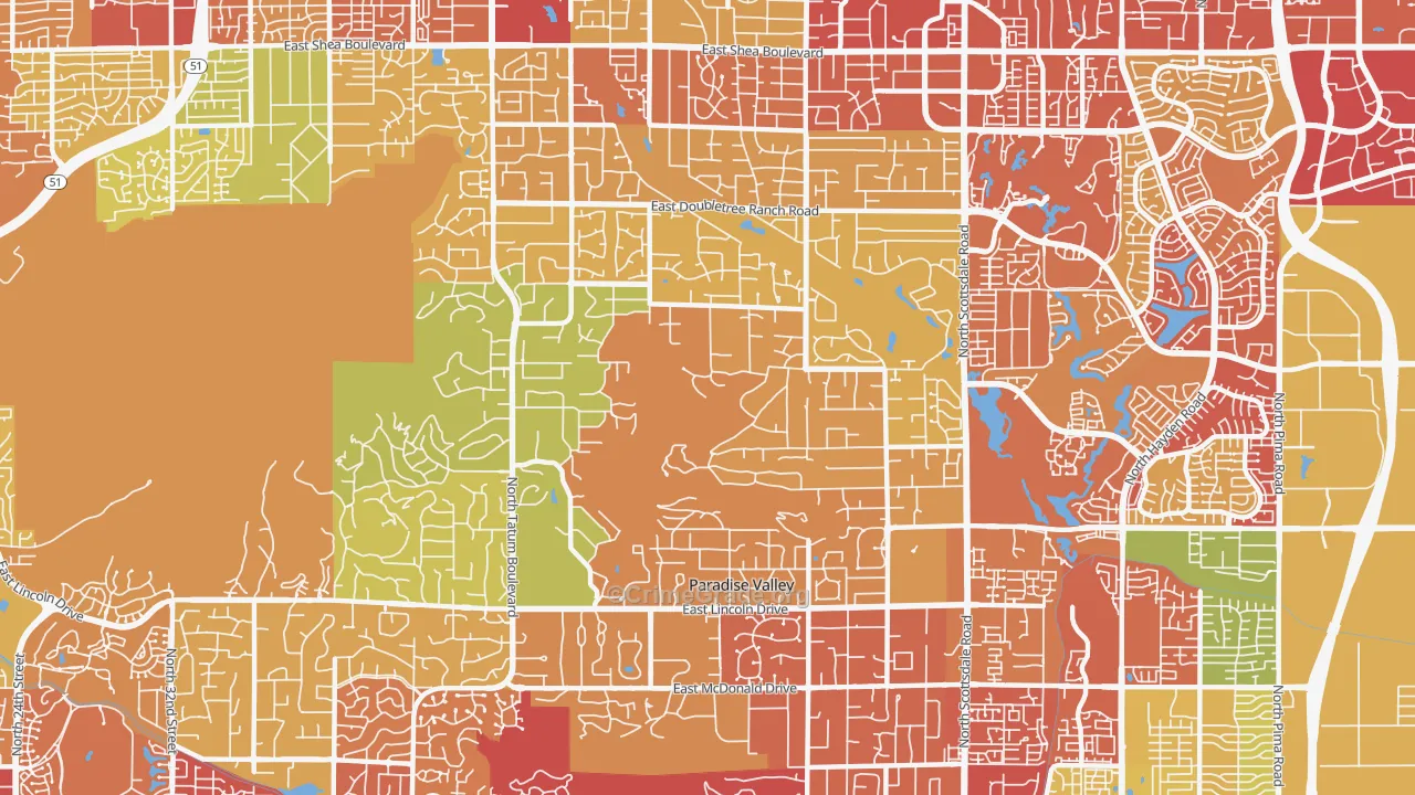 85253, AZ Map of Vehicle Theft Rates