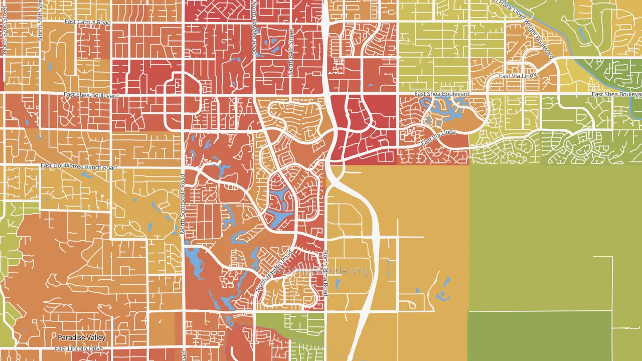 85258, AZ Map of Vehicle Theft Rates
