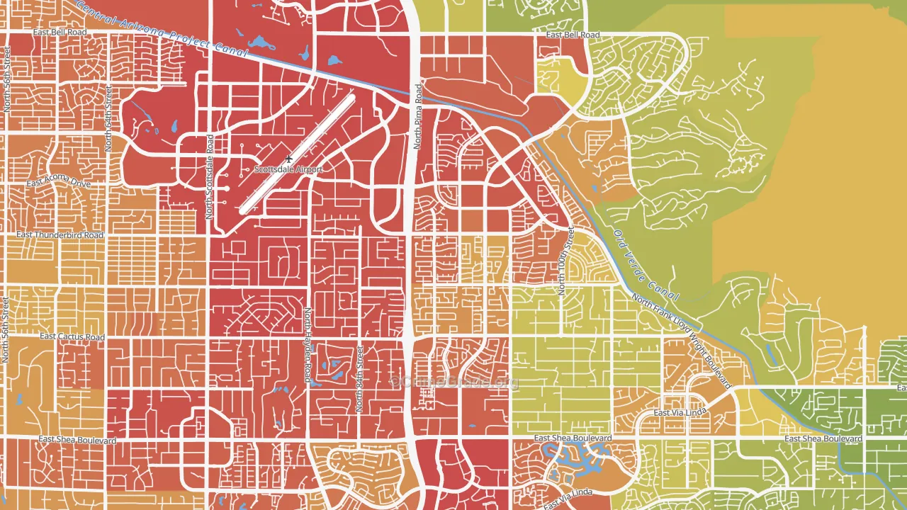85260, AZ Map of Vehicle Theft Rates