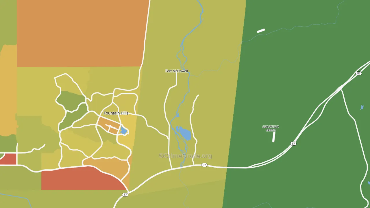85264, AZ Map of Vehicle Theft Rates