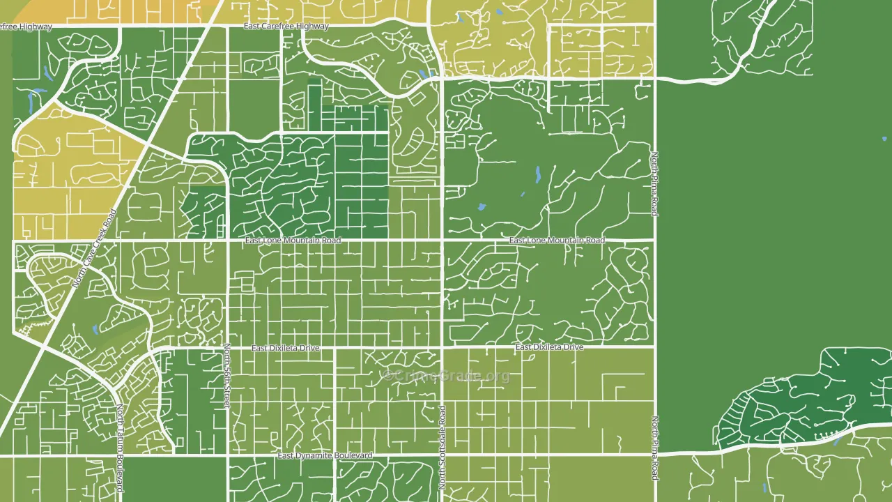 85266, AZ Map of Vehicle Theft Rates