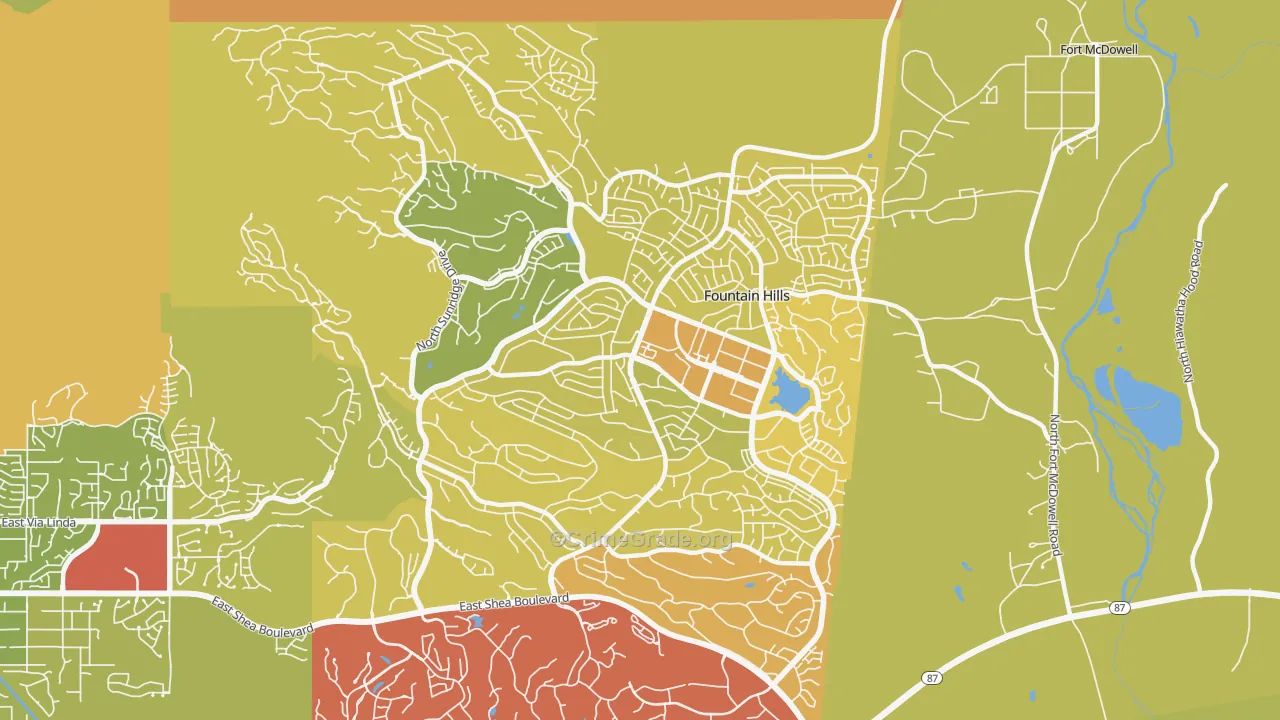 85268, AZ Map of Vehicle Theft Rates