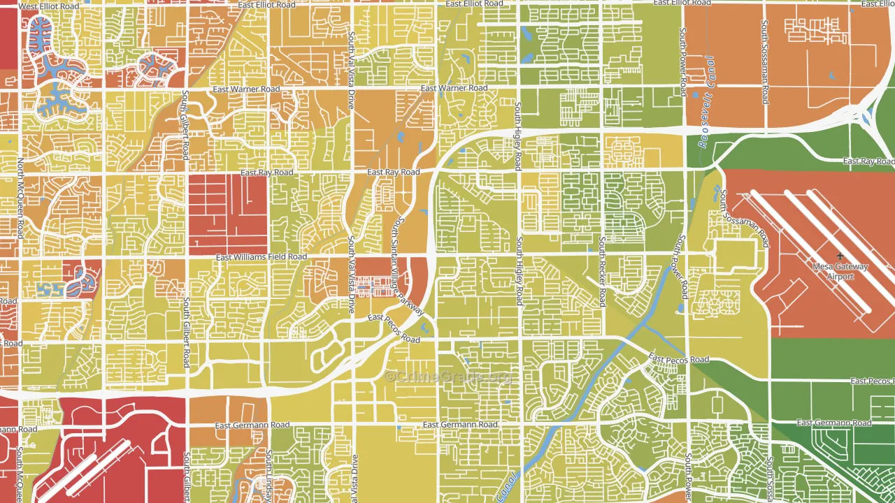 85295, AZ Map of Vehicle Theft Rates