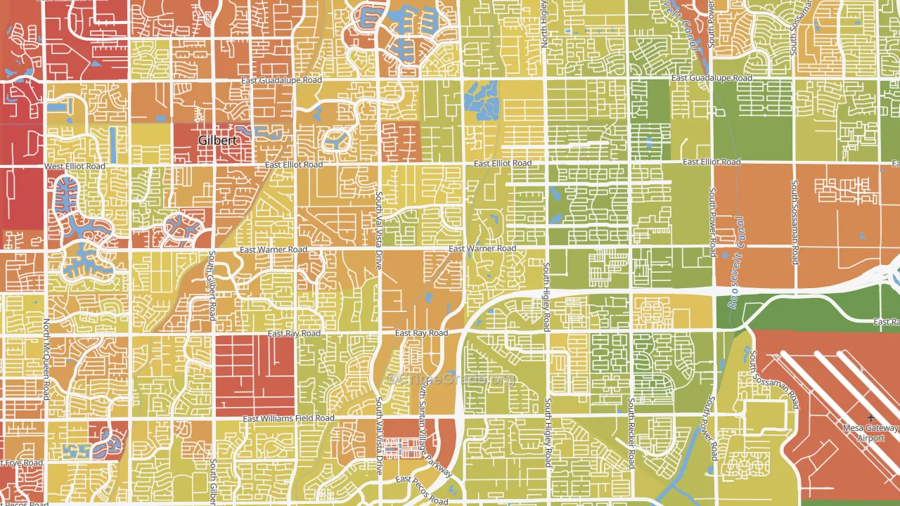 85296, AZ Map of Vehicle Theft Rates