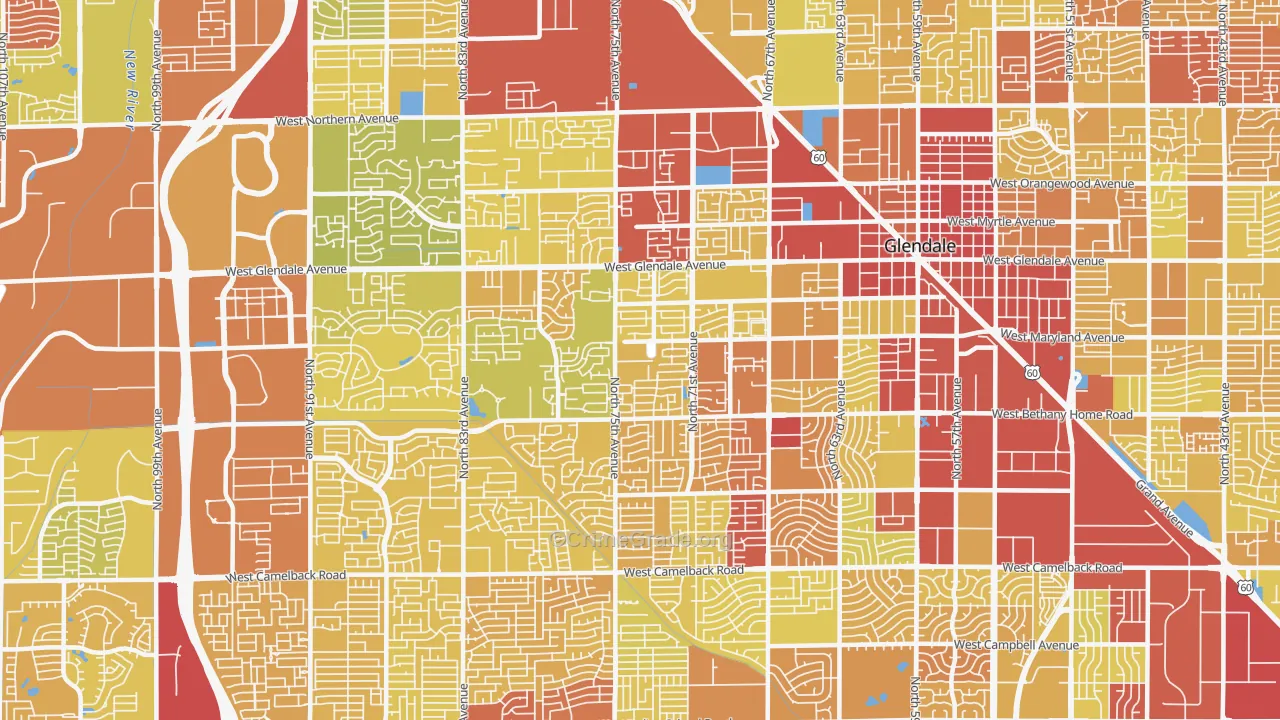 85303, AZ Map of Vehicle Theft Rates