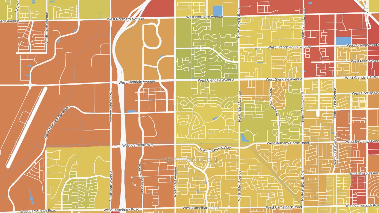 85305, AZ Map of Vehicle Theft Rates