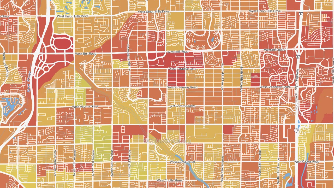 85306, AZ Map of Vehicle Theft Rates