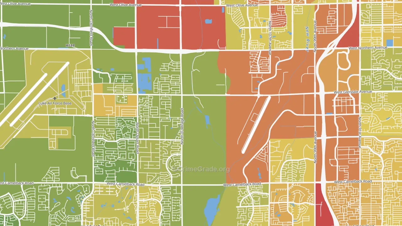 85307, AZ Map of Vehicle Theft Rates