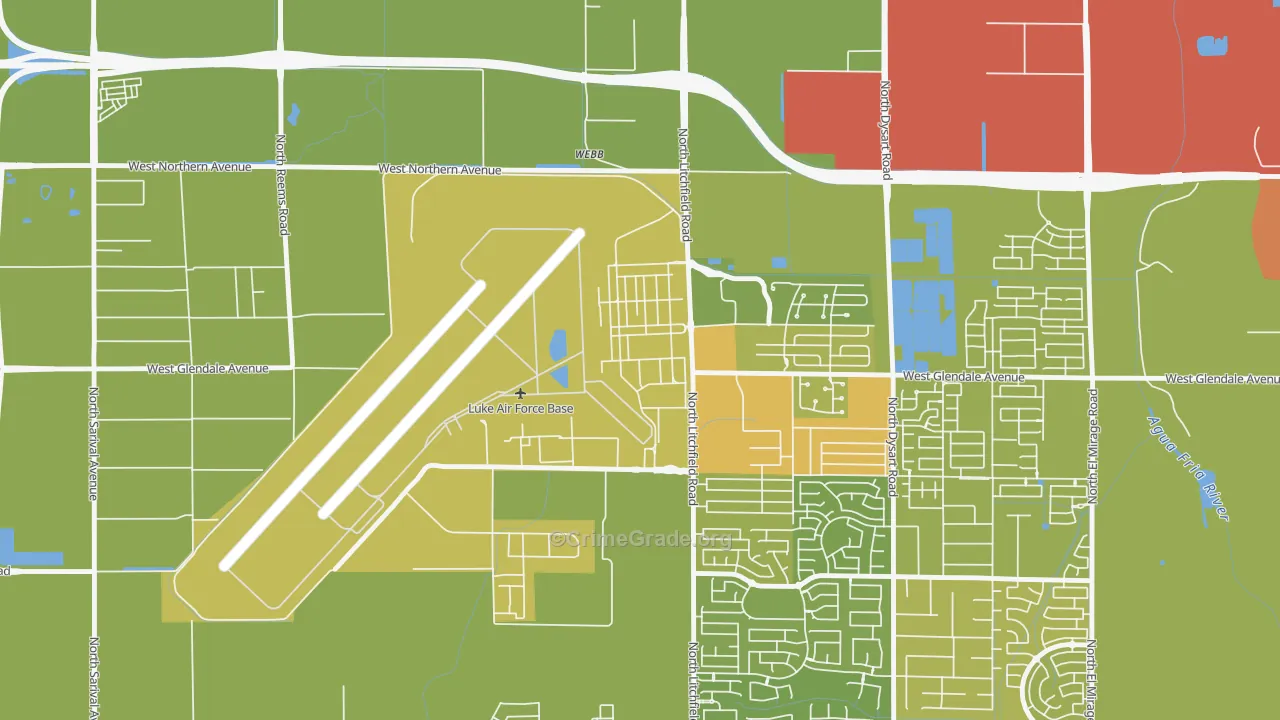85309, AZ Map of Vehicle Theft Rates