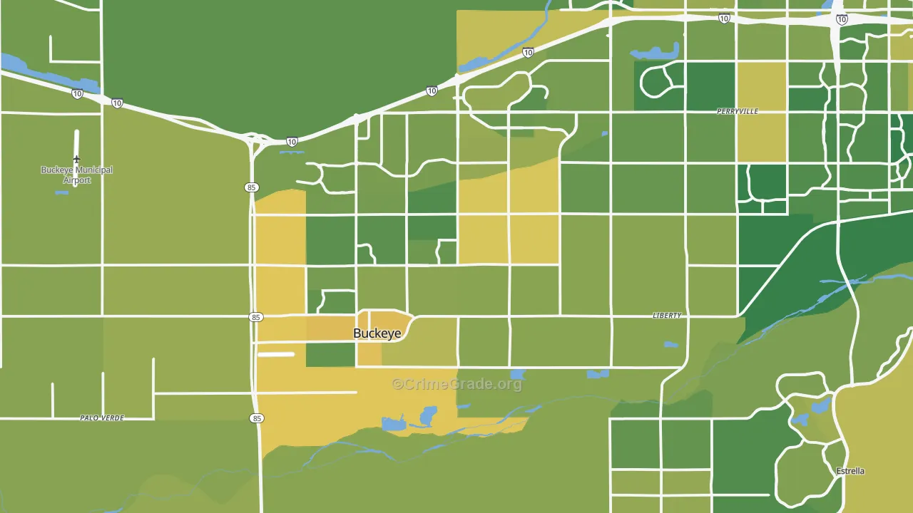85326, AZ Map of Vehicle Theft Rates