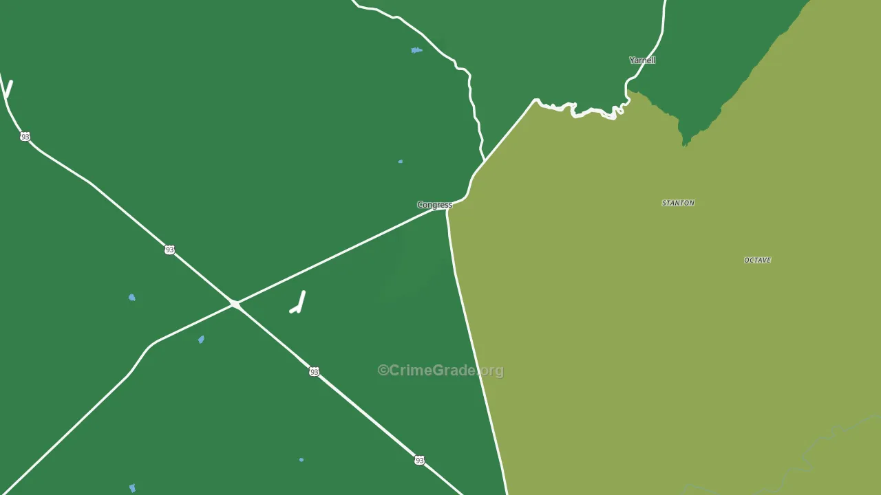 85332, AZ Map of Vehicle Theft Rates
