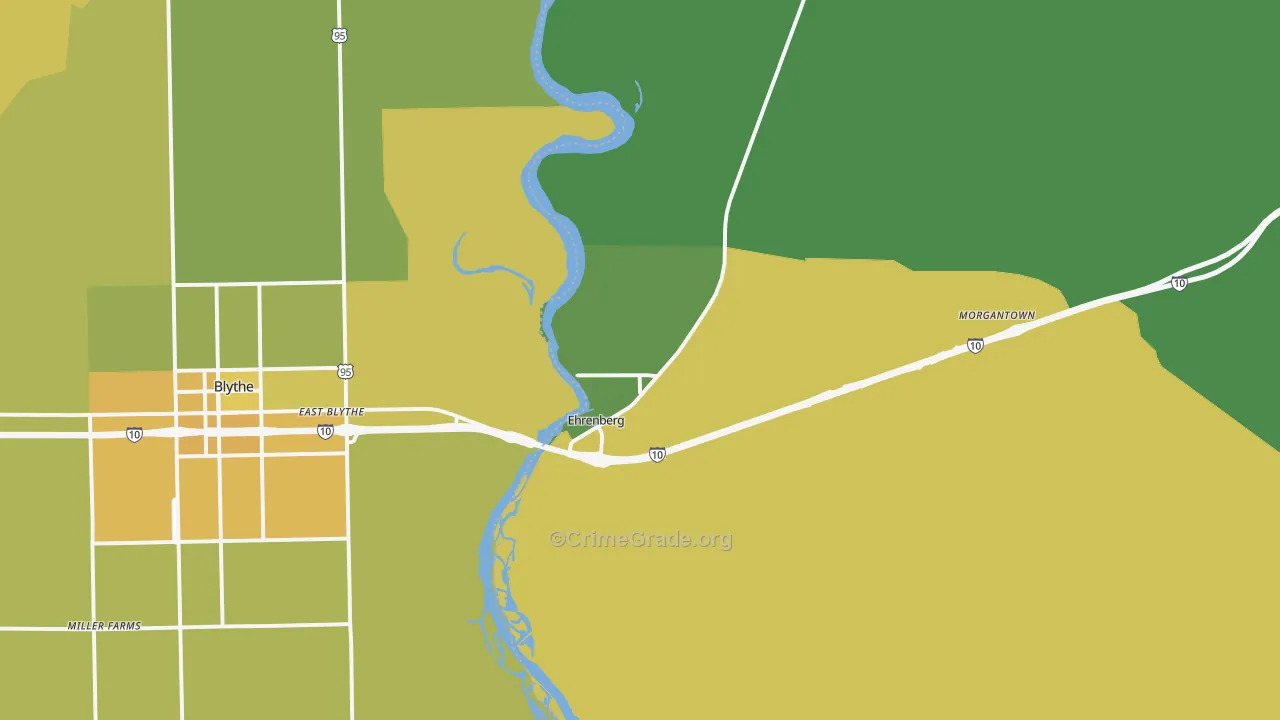 85334, AZ Map of Vehicle Theft Rates