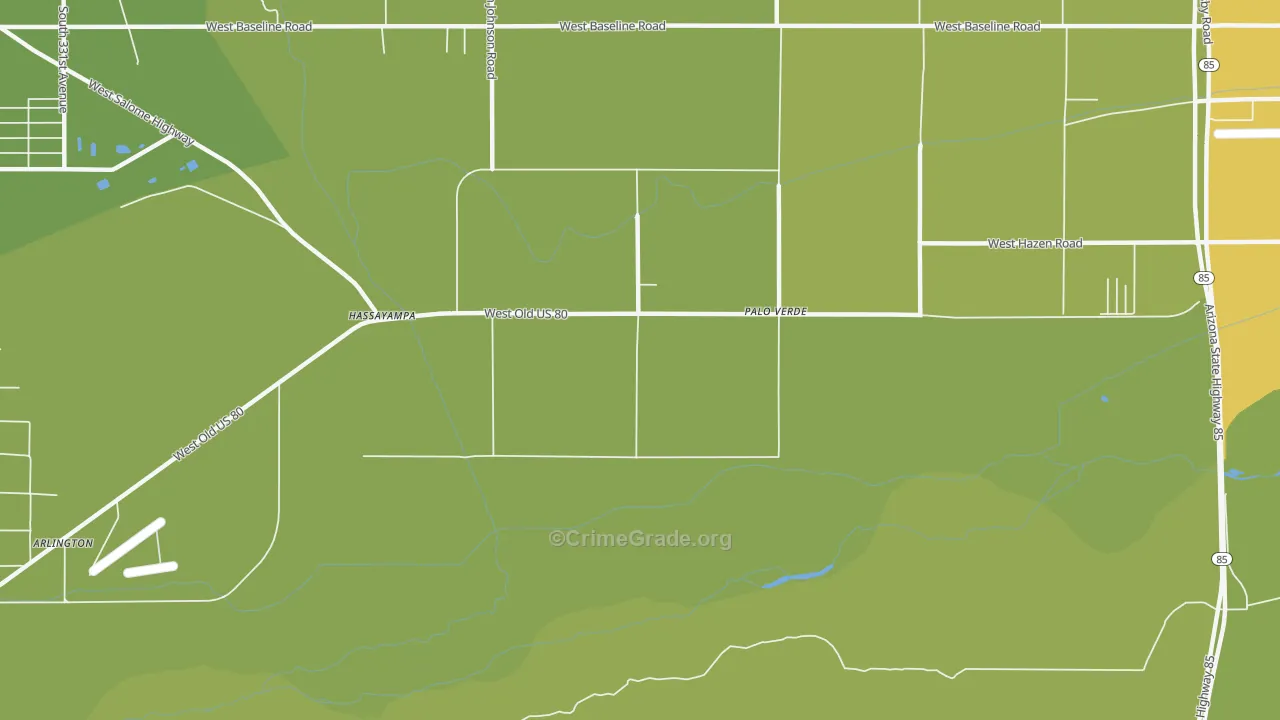 85343, AZ Map of Vehicle Theft Rates