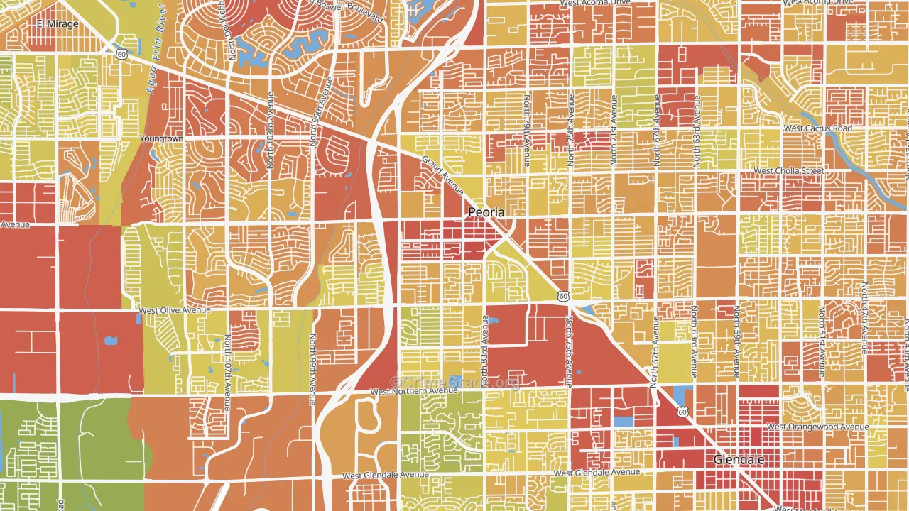 85345, AZ Map of Vehicle Theft Rates