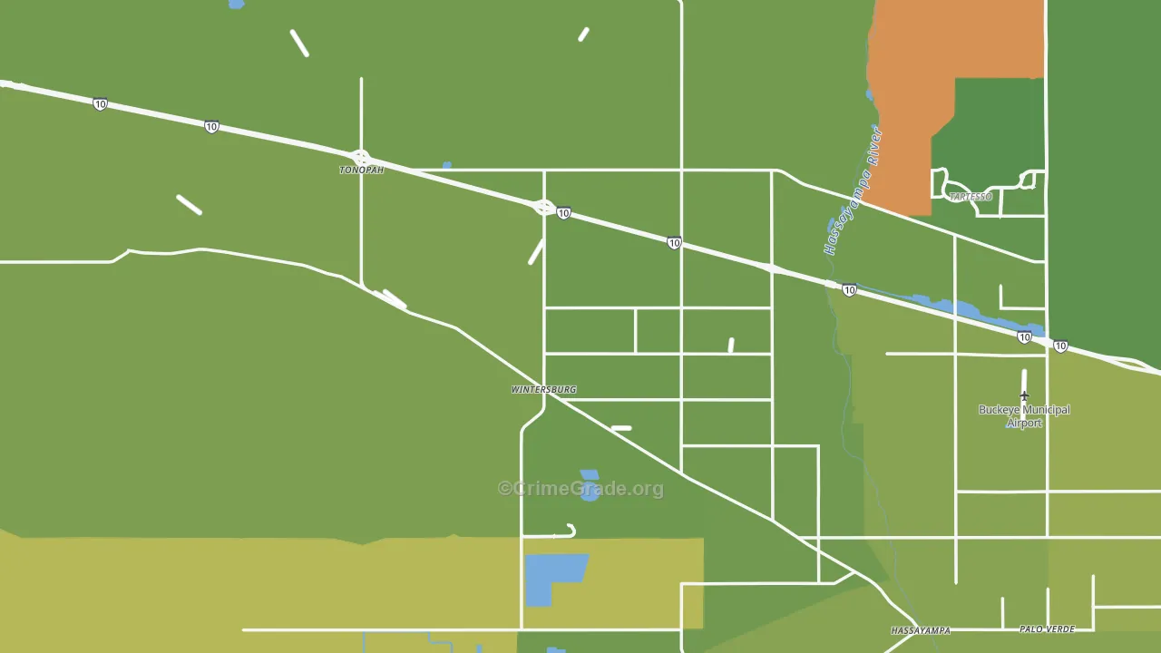 85354, AZ Map of Vehicle Theft Rates