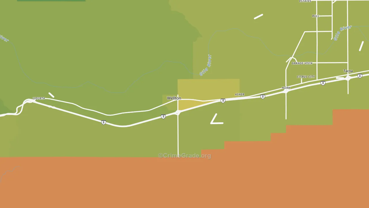 85356, AZ Map of Vehicle Theft Rates