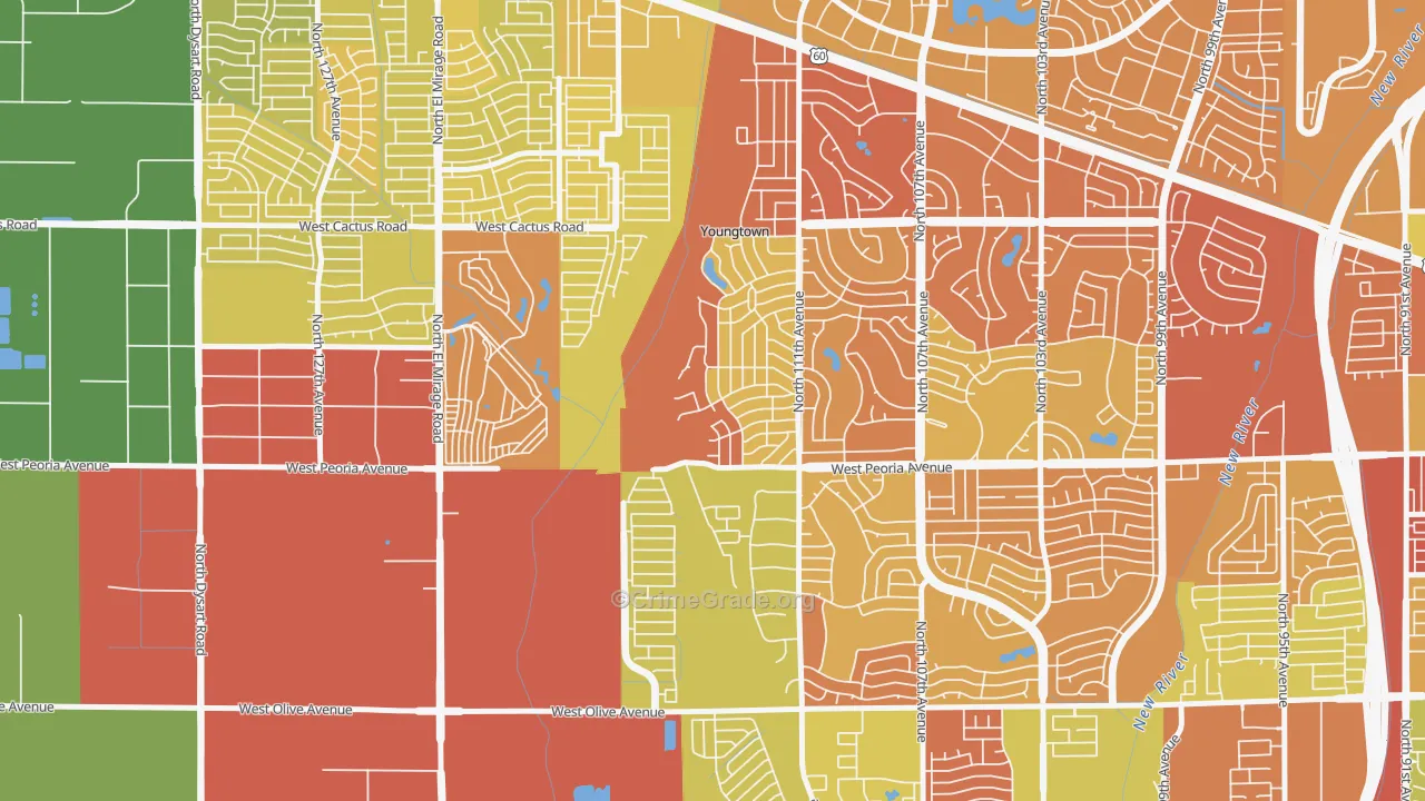 85363, AZ Map of Vehicle Theft Rates