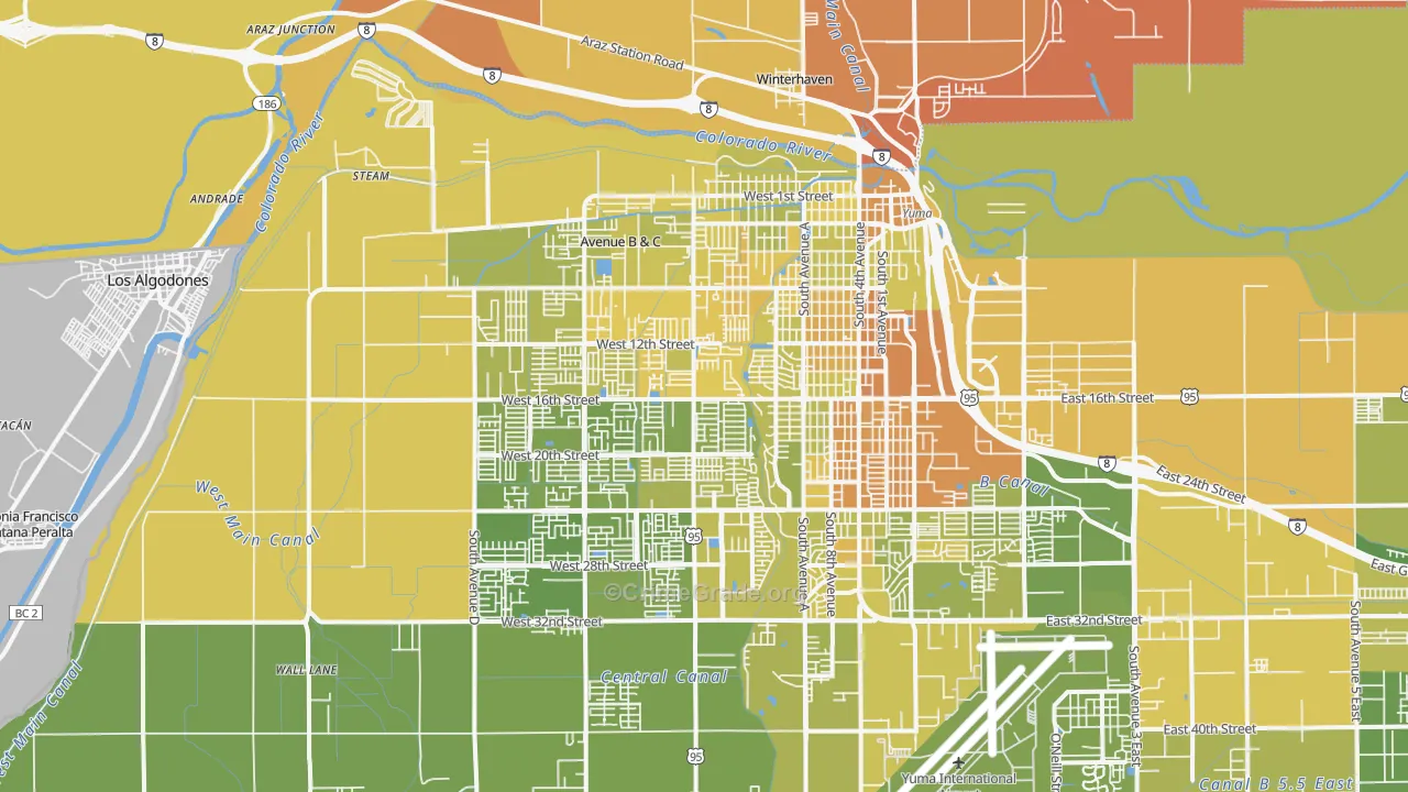 85364, AZ Map of Vehicle Theft Rates