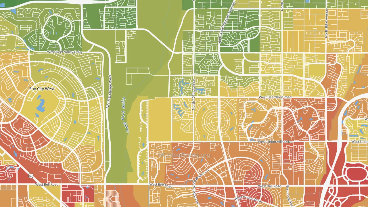 85373, AZ Map of Vehicle Theft Rates