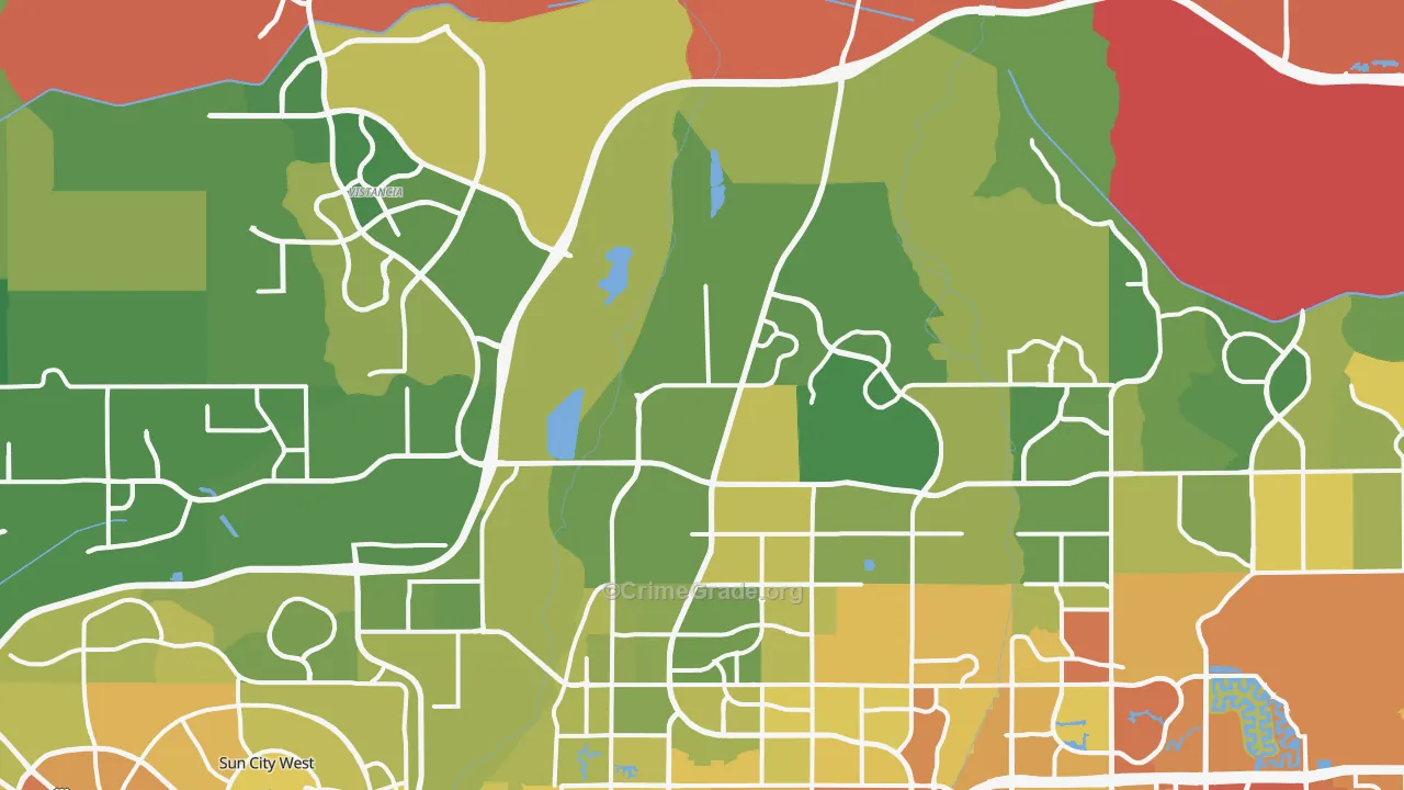85383, AZ Map of Vehicle Theft Rates