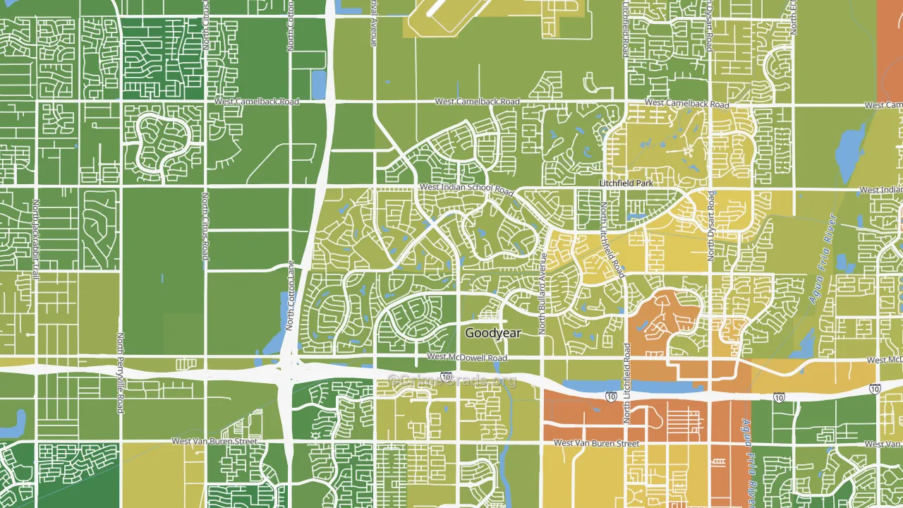 85395, AZ Map of Vehicle Theft Rates