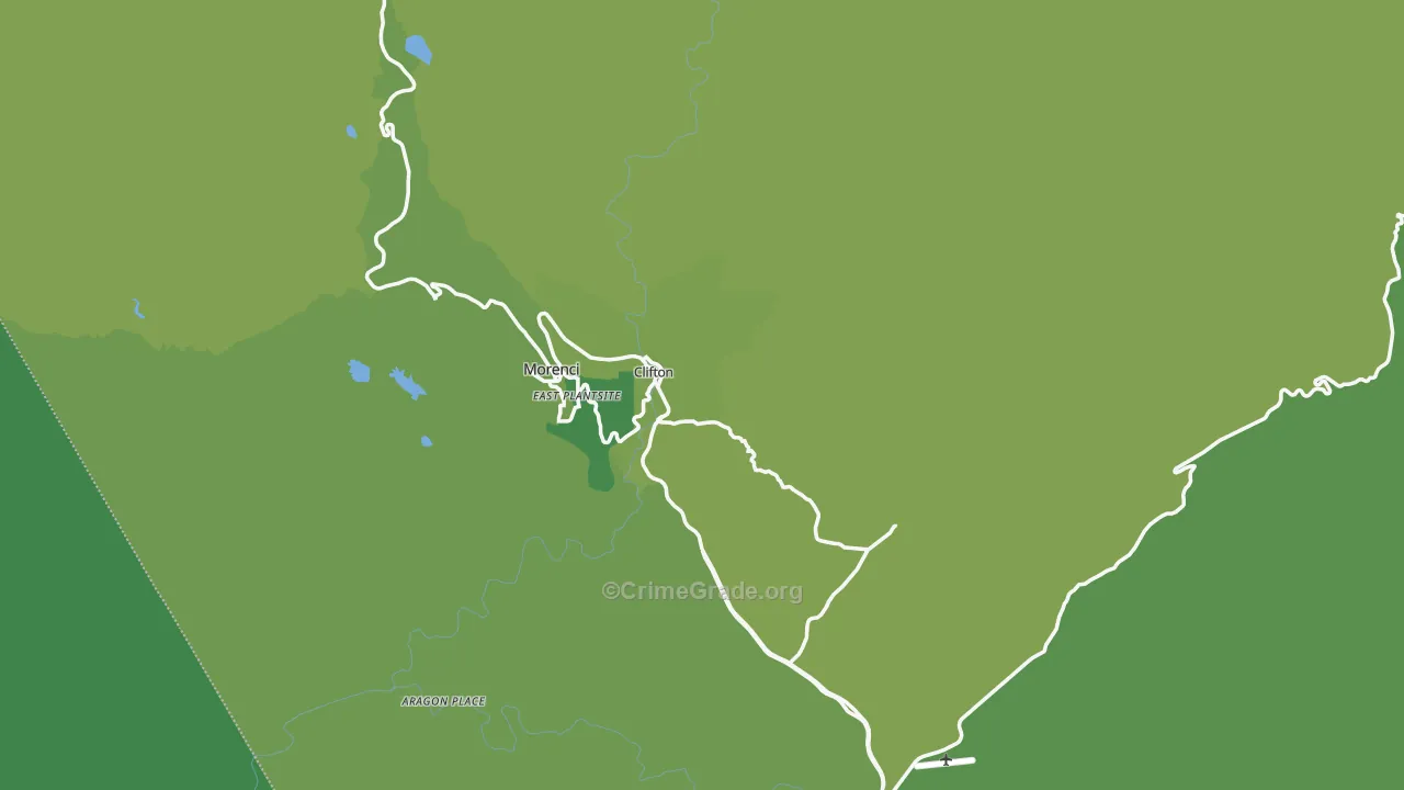85533, AZ Map of Vehicle Theft Rates
