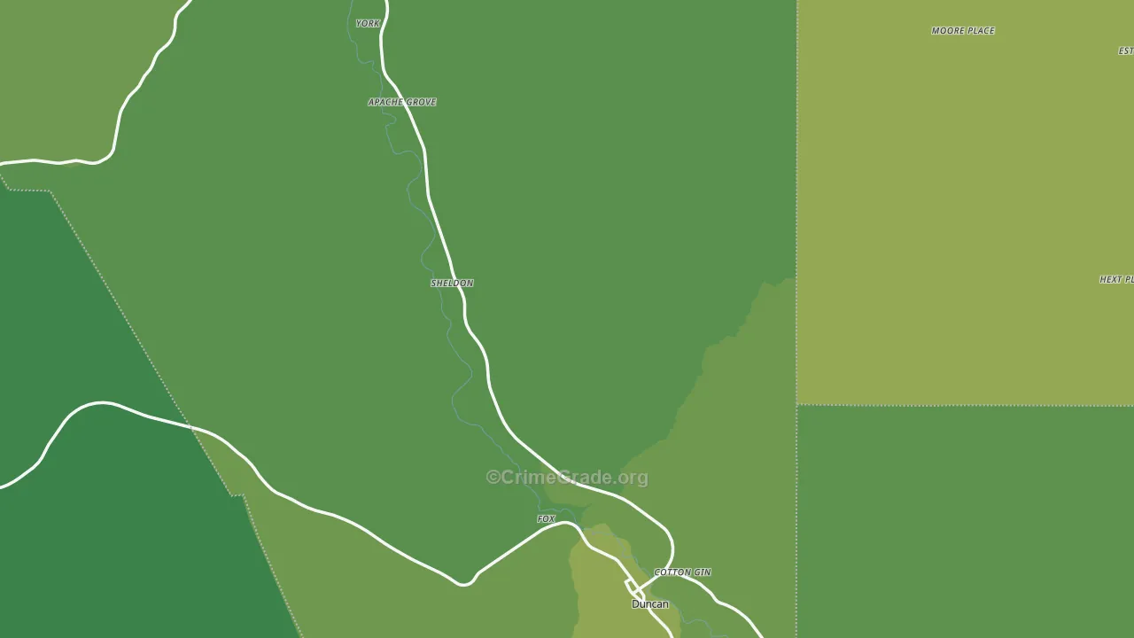 85534, AZ Map of Vehicle Theft Rates