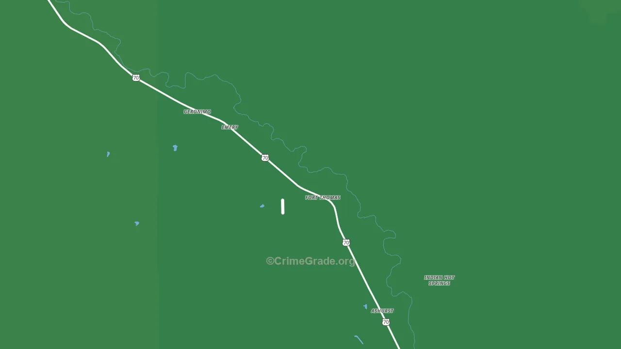 85536, AZ Map of Vehicle Theft Rates
