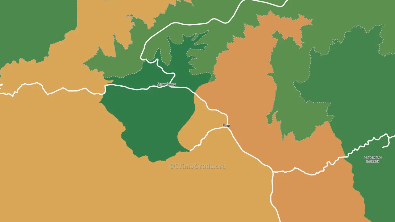 85544, AZ Map of Vehicle Theft Rates
