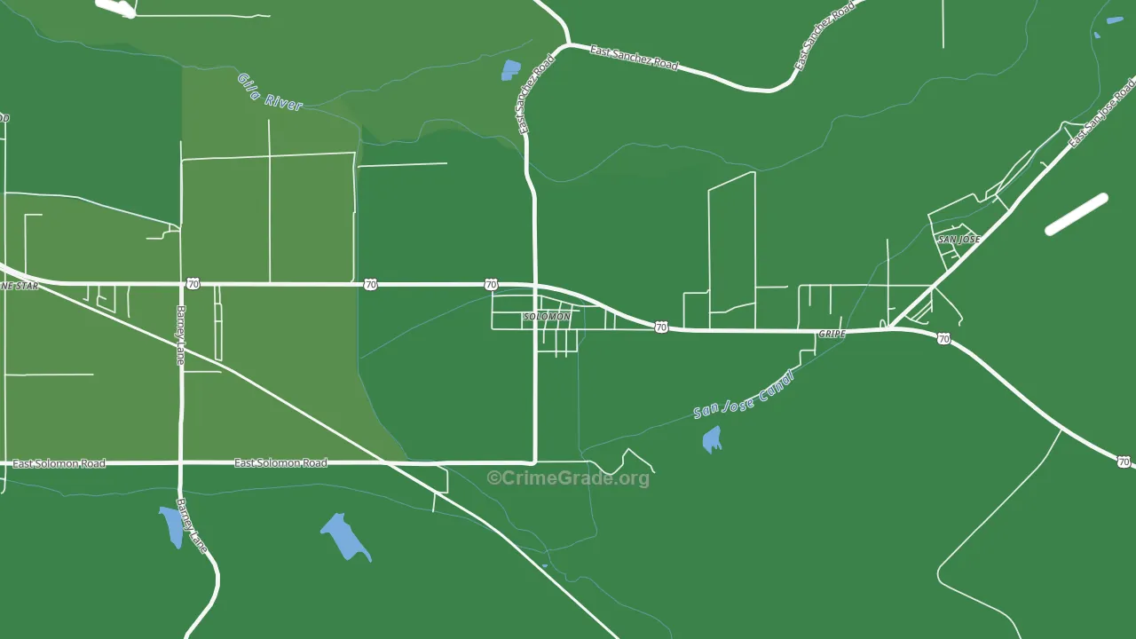 85551, AZ Map of Vehicle Theft Rates