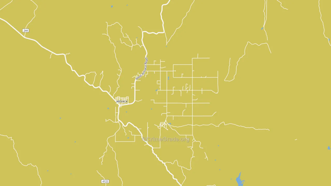 85601, AZ Map of Vehicle Theft Rates