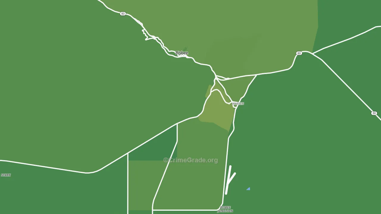 85603, AZ Map of Vehicle Theft Rates