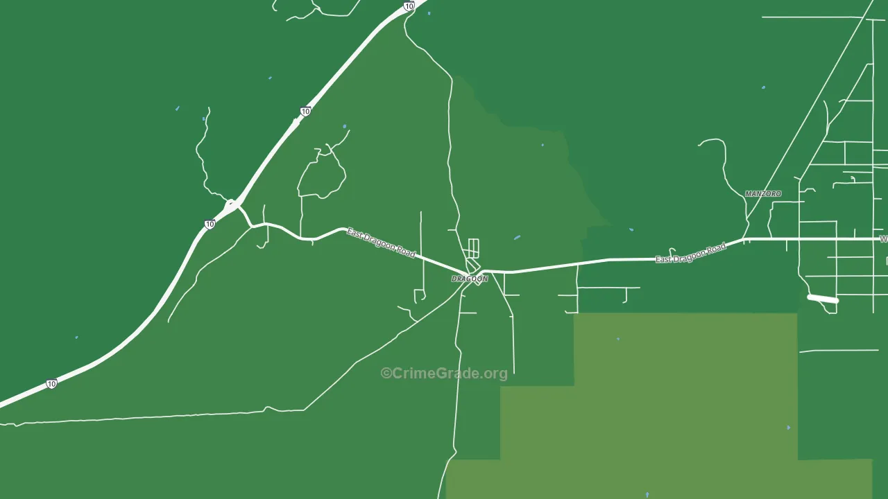 85609, AZ Map of Vehicle Theft Rates