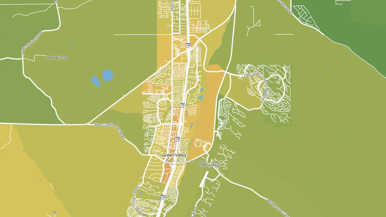 85614, AZ Map of Vehicle Theft Rates