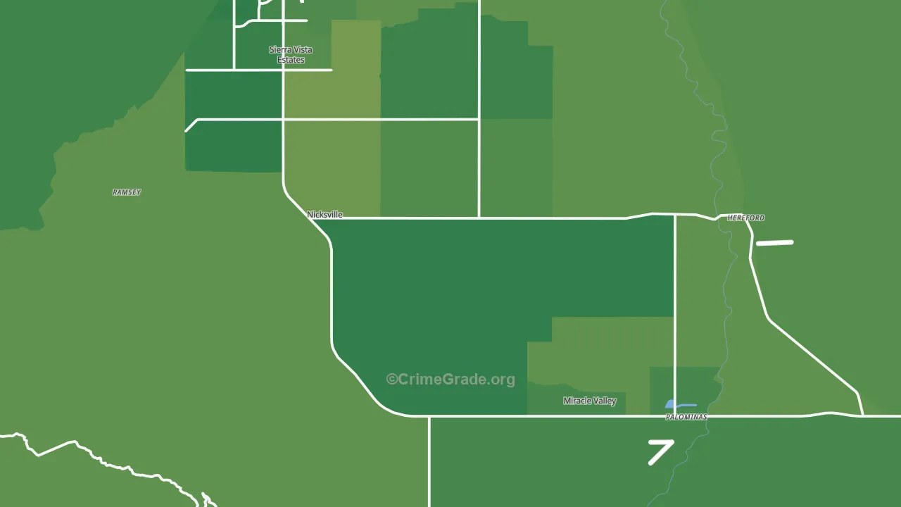 85615, AZ Map of Vehicle Theft Rates