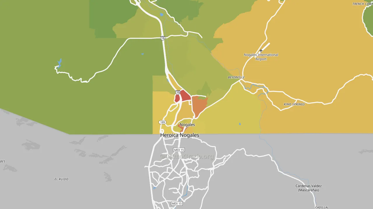 85621, AZ Map of Vehicle Theft Rates