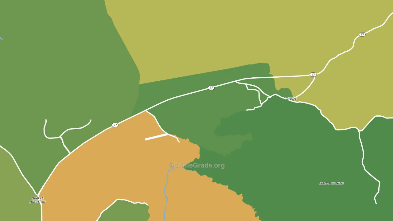 85623, AZ Map of Vehicle Theft Rates