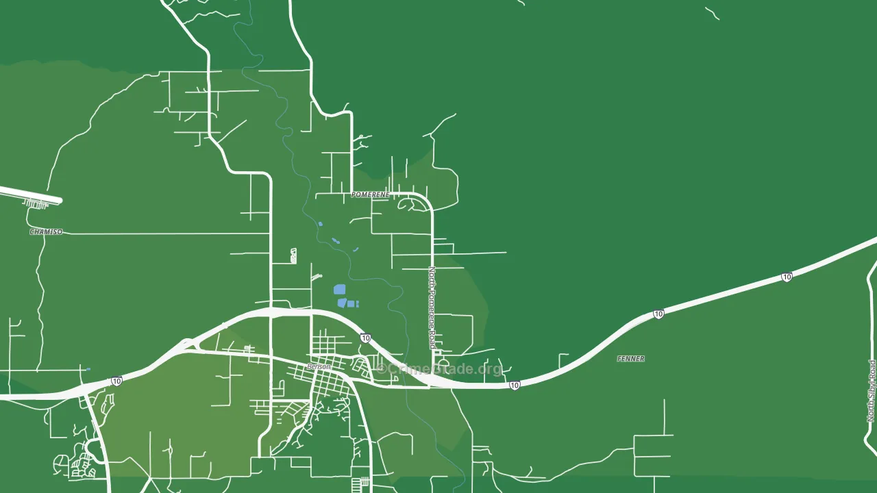 85627, AZ Map of Vehicle Theft Rates