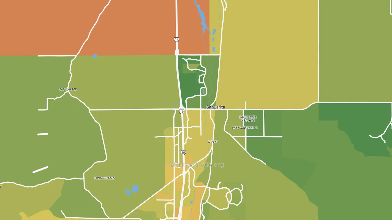 85629, AZ Map of Vehicle Theft Rates