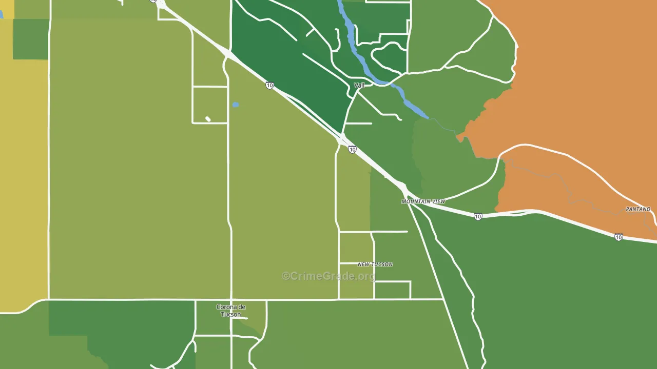 85641, AZ Map of Vehicle Theft Rates