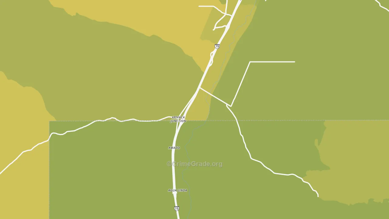 85645, AZ Map of Vehicle Theft Rates