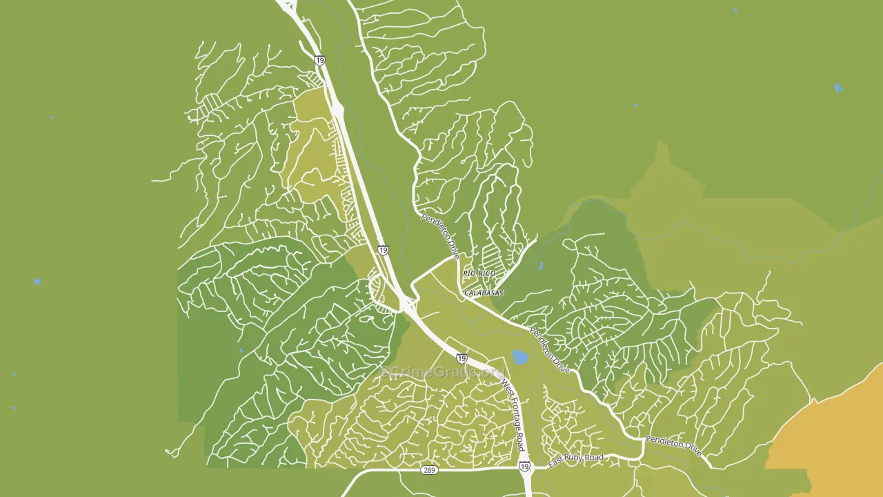 85648, AZ Map of Vehicle Theft Rates