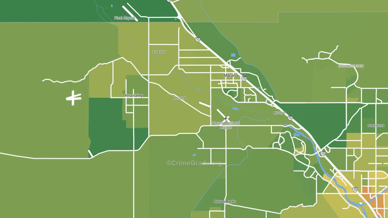 85653, AZ Map of Vehicle Theft Rates
