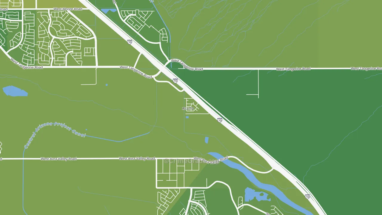 85654, AZ Map of Vehicle Theft Rates