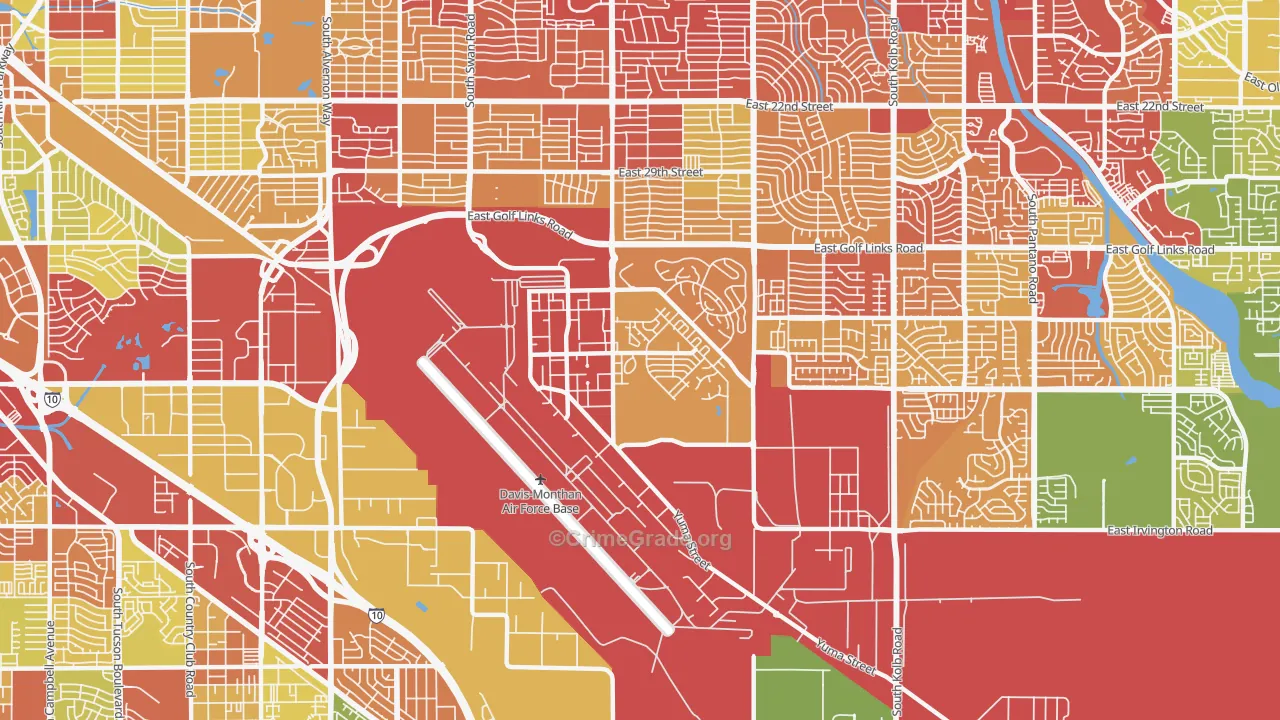 85707, AZ Map of Vehicle Theft Rates