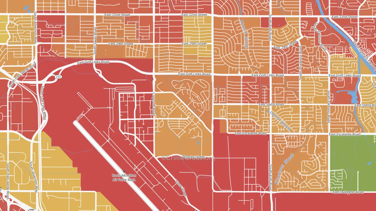85708, AZ Map of Vehicle Theft Rates