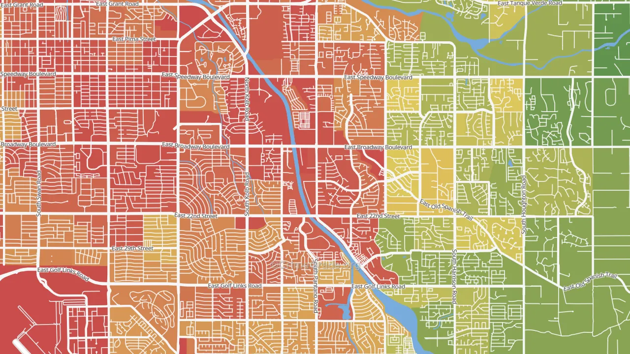 85710, AZ Map of Vehicle Theft Rates