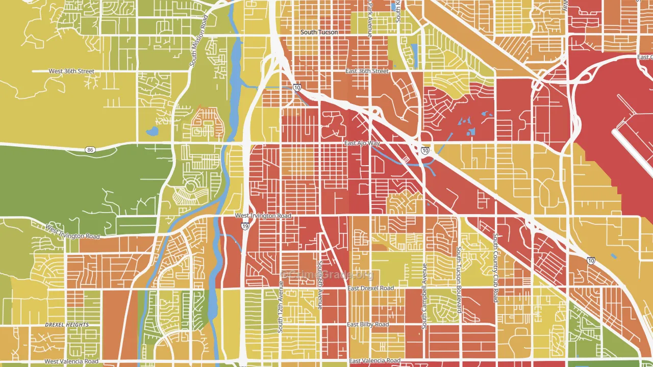85714, AZ Map of Vehicle Theft Rates