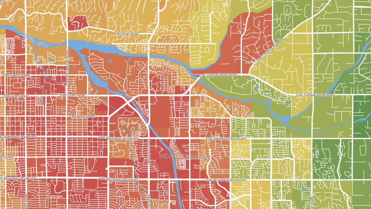 85715, AZ Map of Vehicle Theft Rates